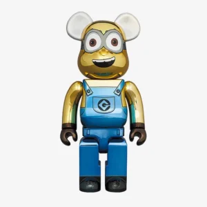 Consegna Rapida Medicom Toy Bearbrick 1000% Minions Dave Chrome Version