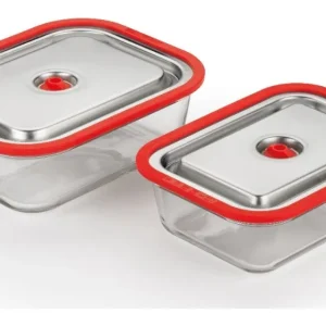 Must-Have Contenitore sottovuoto Magic Vac ACO1137 FREE Inox e Rosso