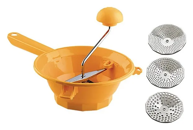 Passa verdura Omac 380 Tilly 2 con 3 dischi Giallo Offerta Lampo