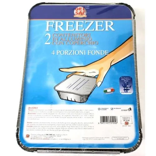 Set vaschette monouso Gel Sac 701056 Gr63 4 Porzioni Promo Stagionale