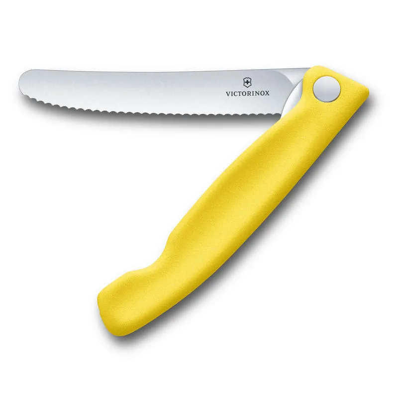 Vendita Finale Coltello pieghevole seghettato giallo - Victorinox Swissclassic
