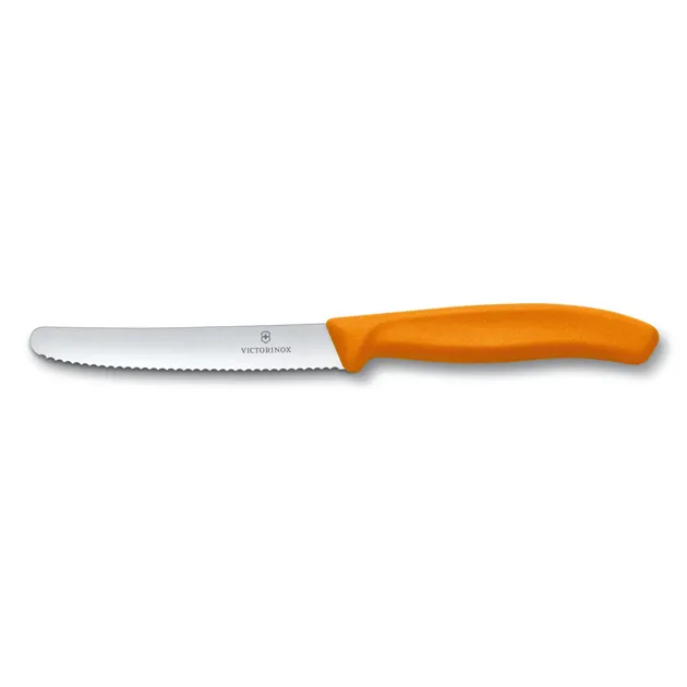 Coltello da tavola ondulato arancio - Victorinox Swissclassic Affare