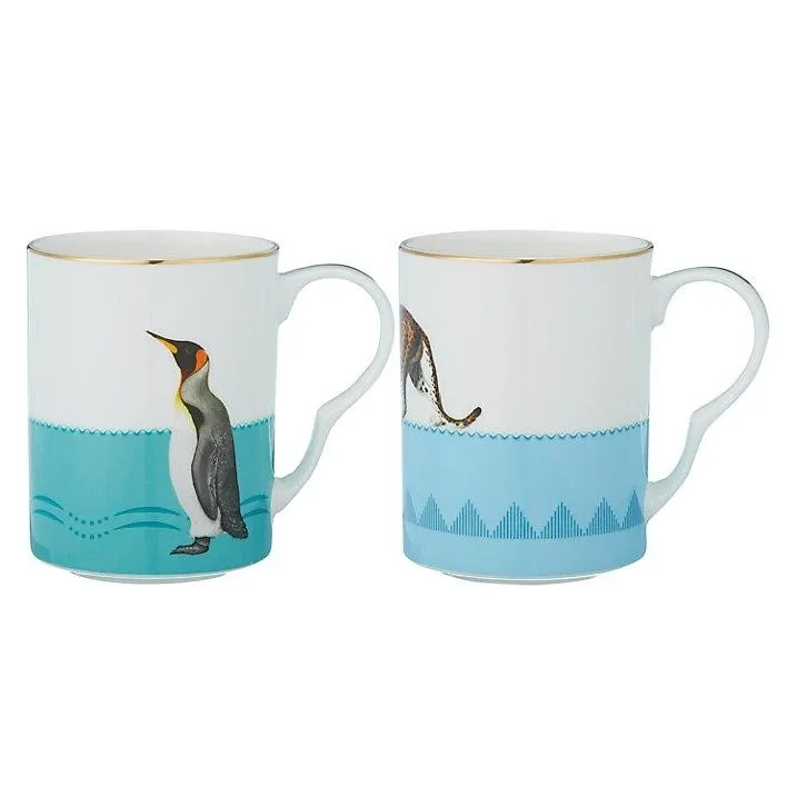 Esclusivo Yvonne Ellen - Set due mug Cheetah e Penguin A22002003