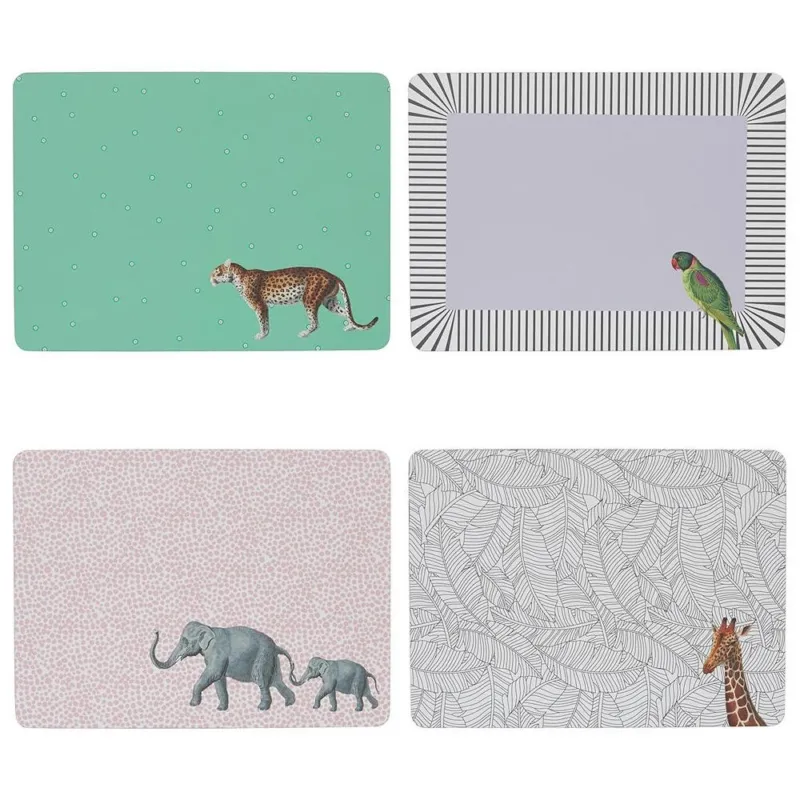 Yvonne Ellen - Set 4 Tovagliette Mixed Animals A22037002 Novità