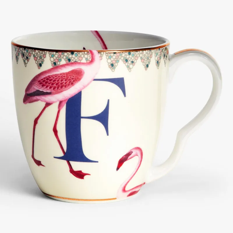 Yvonne Ellen - Alphabet Mug Flamingo A22002009 Offerta Limitata