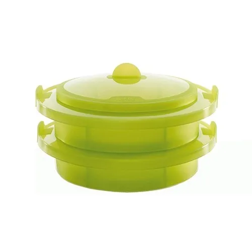 Lékué - Vaporiera a due livelli con coperchio Verde 1841476 Miglior Prezzo