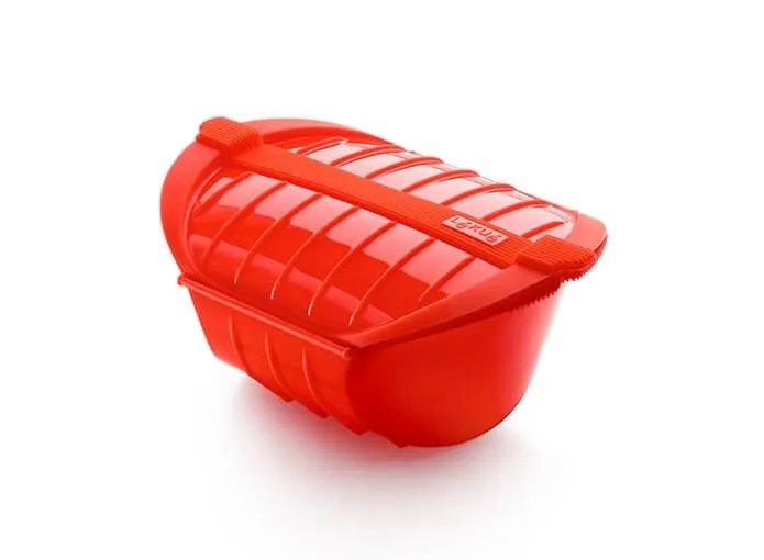 Spedizione Espresso Lékué - Cocotte XL per cottura a vapore Rosso 1841611