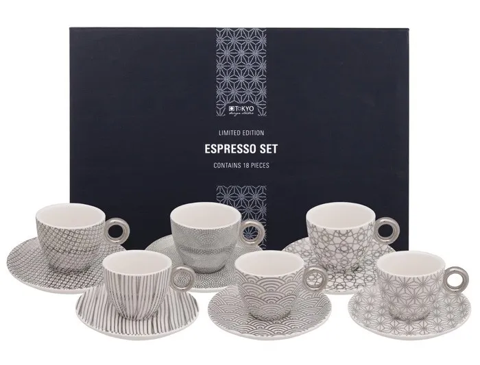 Tokyo Design Studio - Set Espresso 18 Pezzi Limited Nippon Platinum 15963 A Buon Prezzo