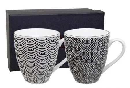 Tokyo Design Studio - Set 2 Mug Nippon Black Wave 8283 Novità