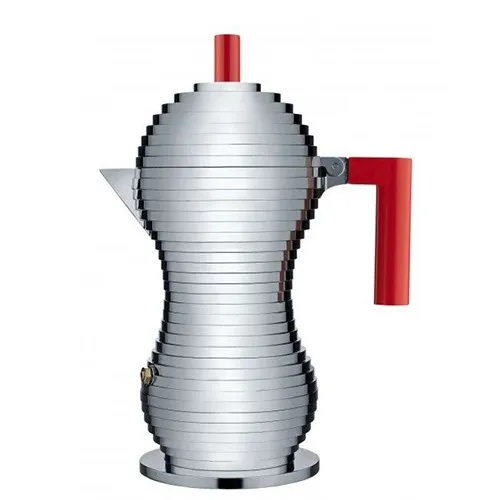 A Buon Prezzo Alessi - Caffettiera espresso - induzione 6 tazze Alluminio/Rosso Pulcina MDL02/6RFM