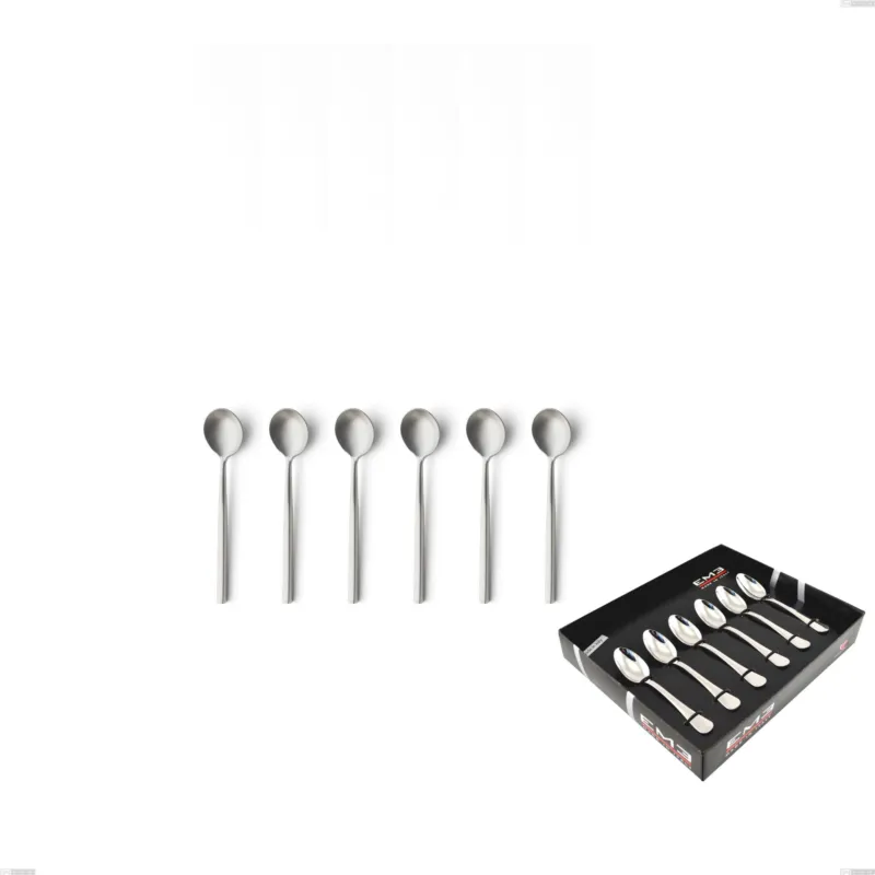 Confezione vetrina 6 pezzi moka Kyoto Sabbiato, Acciaio inox (Aisi 304) inox sabbiato Eme Posaterie Vendita Finale