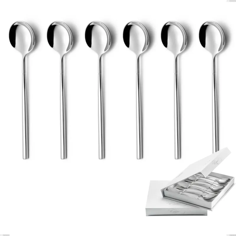Confezione a libro 6 pezzi cucchiaini caffè kyoto, Acciaio inox (Aisi 304) inox lucido Eme Posaterie Non Perdere