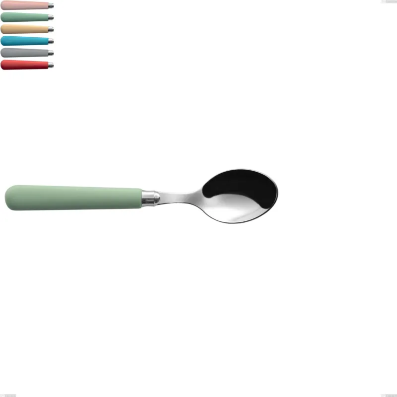 Acquista Ora Cucchiaio da tavola, minestra macarons, Acciaio inox 18.10 lunghezza 204 mm manici in acrilico inox lucido Eme Posaterie rosa cipria 692