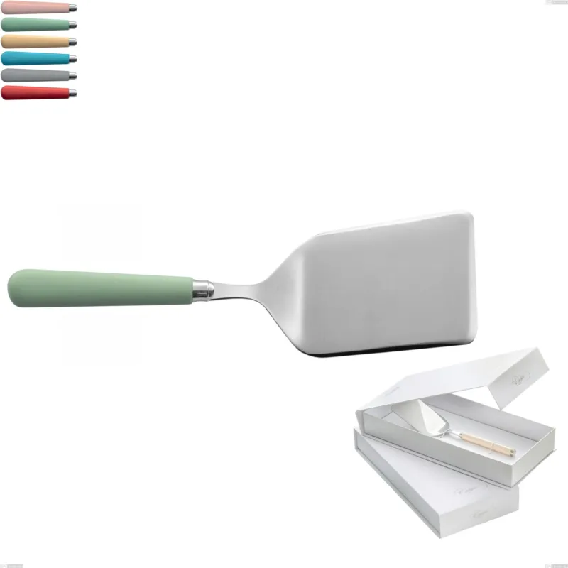 Bestseller Confezione a libro 1 pezzo pala lasagne macarons, Acciaio inox 18.10 manici in acrilico inox lucido Eme Posaterie rosa cipria 692