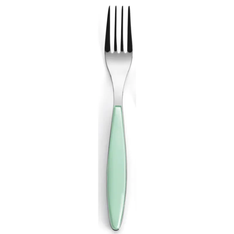 Economico Forchette da tavola FEELING set da 6 pezzi in acciaio 18.10 (AISI 420) Lunghezza 20.5 Cm colore Verde Acqua lavabili in lavastoviglie Guzzini
