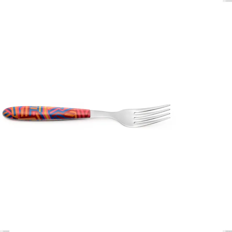 Forchetta tavola vero linear, acciaio 18.0 nickel free, manicatura pbt sublimato acciaio lucido, lunghezza 205 mm Eme Posaterie Economico