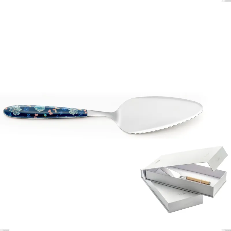 Confezione a libro 1 pezzo pala torta vero garden, acciaio 18.0 nickel free, manicatura pbt sublimato acciaio lucido Eme Posaterie Prezzo Conveniente