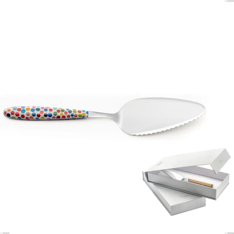 Super Prezzo Confezione a libro 1 pezzo pala torta vero coriandoli, acciaio 18.0 nickel free, manicatura pbt sublimato acciaio lucido Eme Posaterie