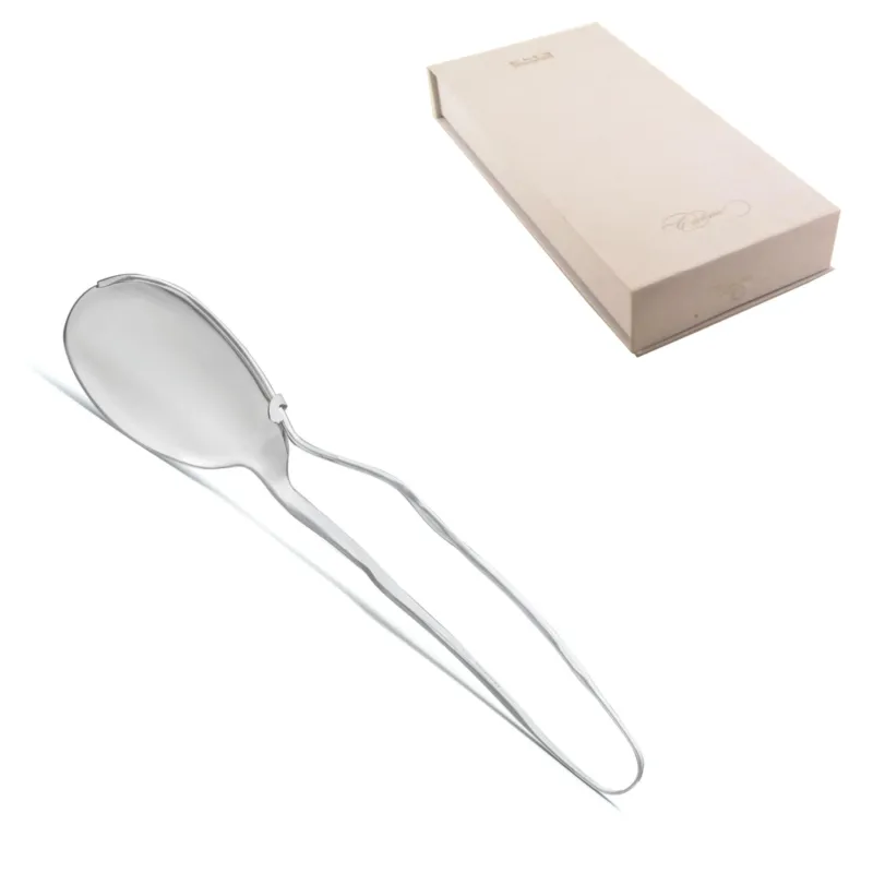 Tergicucchiaio Sabbiato in Confezione a Libro 28 cm in acciaio inox 18/10 satinato made in Italy in scatola regalo Eme Posaterie Offerta Limitata
