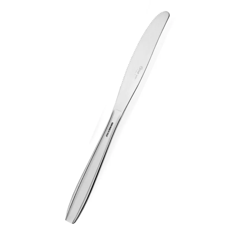 Compra Adesso Coltello tavola linea SONIA in Acciaio 18/0 (AISI 430) lunghezza 215 mm, spessore 1,5 mm, finitura inox lucido lavabili in lavastoviglie Eme Posaterie