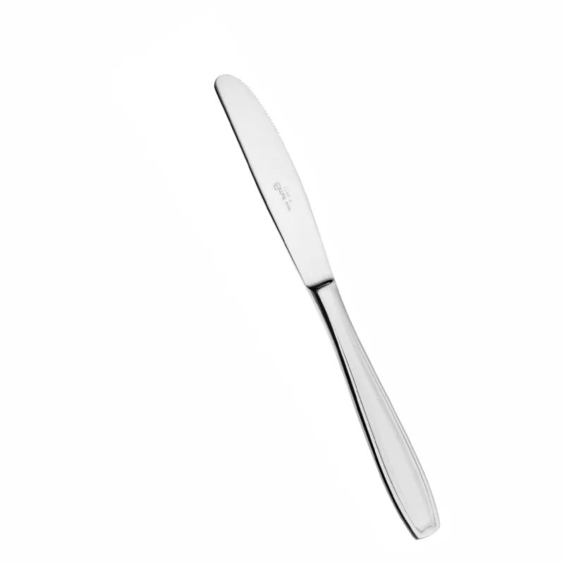 Coltello tavola Linea ATENA in Acciaio 18/10 (AISI 304) lunghezza 210 mm, spessore 2,0 mm, finitura inox lucido lavabili in lavastoviglie Eme Posaterie Ordina Subito