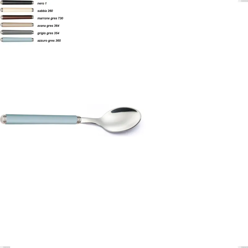 Ordina Subito Cucchiaino caffè linea gres, acciaio 18/10 aisi 304 manici in acrilico, lunghezza 147 mm Eme Posaterie grigio gres 354