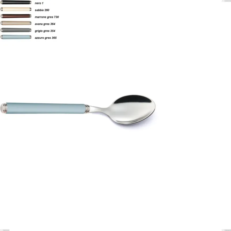 Offerta Del Giorno Cucchiaino frutta linea gres, acciaio 18/10 aisi 304 manici in acrilico, lunghezza 185 mm Eme Posaterie grigio gres 354