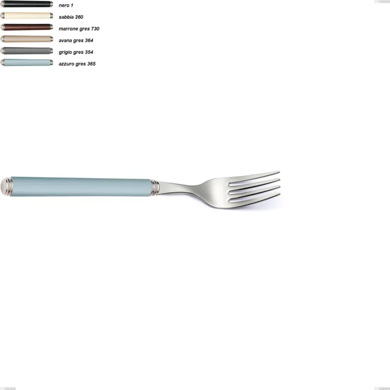 Offerta Speciale Forchetta frutta linea gres, acciaio 18/10 aisi 304 manici in acrilico, lunghezza 185 mm Eme Posaterie grigio gres 354