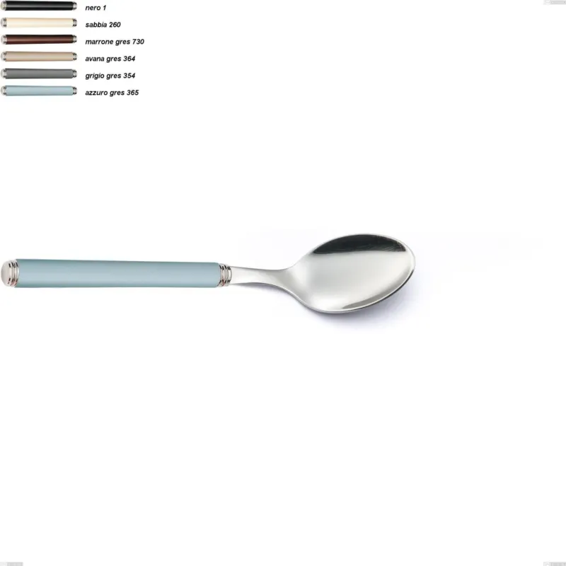 Scelto Dai Clienti Cucchiaio tavola linea gres, acciaio 18/10 aisi 304 manici in acrilico, lunghezza 210 mm Eme Posaterie grigio gres 354
