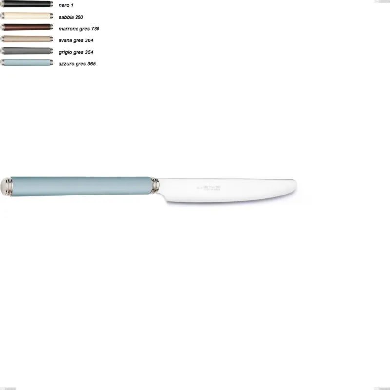Coltello tavola linea gres, acciaio 18/10 aisi 304 manici in acrilico, lunghezza 218 mm Eme Posaterie grigio gres 354 Prezzo Ridotto