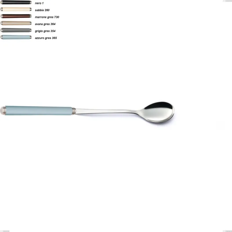 Cucchiaio bibita linea gres, acciaio 18/10 aisi 304 manici in acrilico, lunghezza 216 mm Eme Posaterie grigio gres 354 Prezzo Scontato