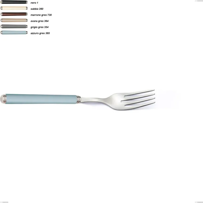 Direttamente Dal Produttore Forchetta pesce linea gres, acciaio 18/10 aisi 304 manici in acrilico, lunghezza 214 mm Eme Posaterie grigio gres 354
