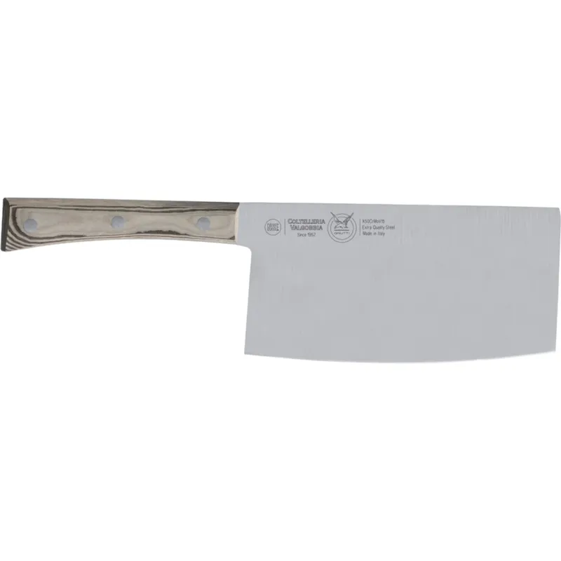Direttamente Dal Produttore Falcetta Cinese o mannaretta in acciaio temperato18/10 cm 18 manico in Paperstone è ideale per il taglio di grandi pezzi di carne e di ossa Coltelleria Valgobbia