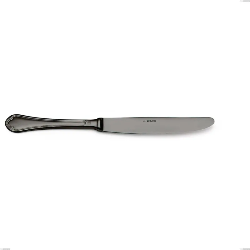 Affare Coltello tavola Domus Black , Acciaio 18/10 trattamento PVD, spessore 3 mm, lunghezza 235 mm Eme Posaterie