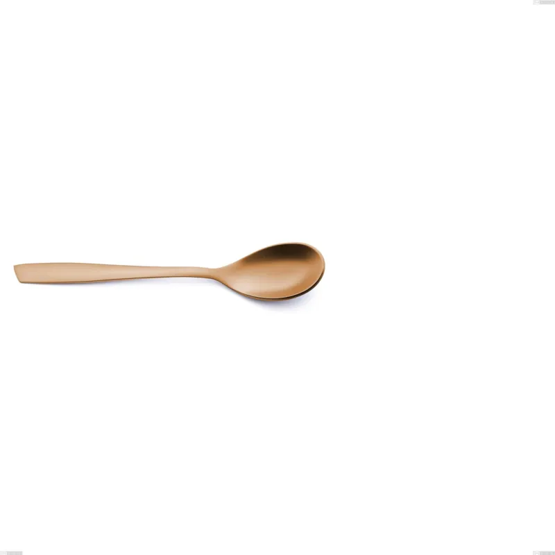 Cucchiaino caffè Eleven rose brunita lucida , Acciaio inox 18-10, AISI 304 Brunito Lucido, spessore 2,5 mm mm, lunghezza 147 mm Eme Posaterie Esclusivo