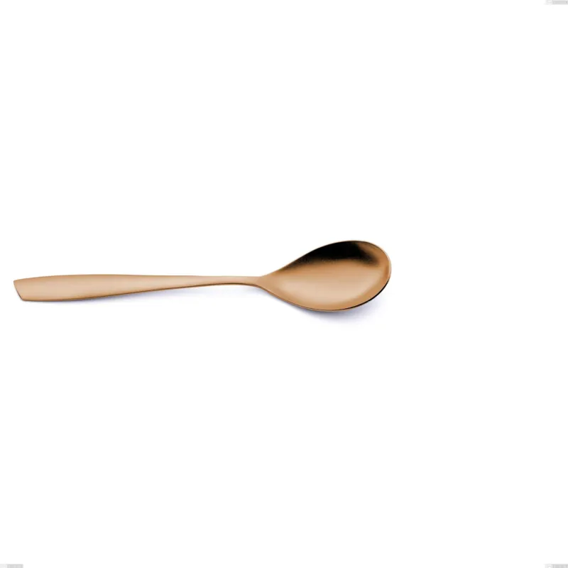Ultimissimo Modello Cucchiaino frutta Eleven rose brunita lucida , Acciaio inox 18-10, AISI 304 Brunito Lucido, spessore 2,5 mm mm, lunghezza 190 mm Eme Posaterie