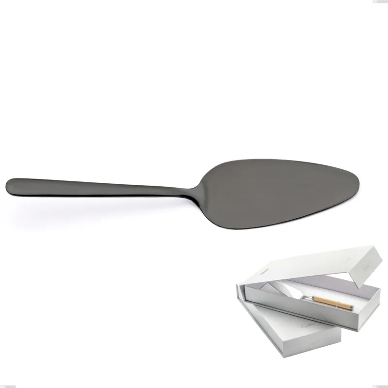 Solo Oggi Confezione a libro 1 pezzo pala torta Venice Gun Metal, Acciaio Inox 18-10 trattamento pvd canna di fucile, spessore 4 mm Eme Posaterie