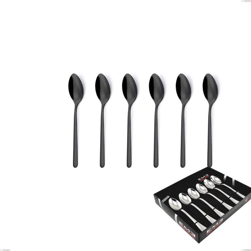 Compra Adesso Confezione vetrina 6 pezzi caffè Venice Gun Metal, Acciaio Inox 18-10 trattamento pvd canna di fucile, spessore 4 mm Eme Posaterie