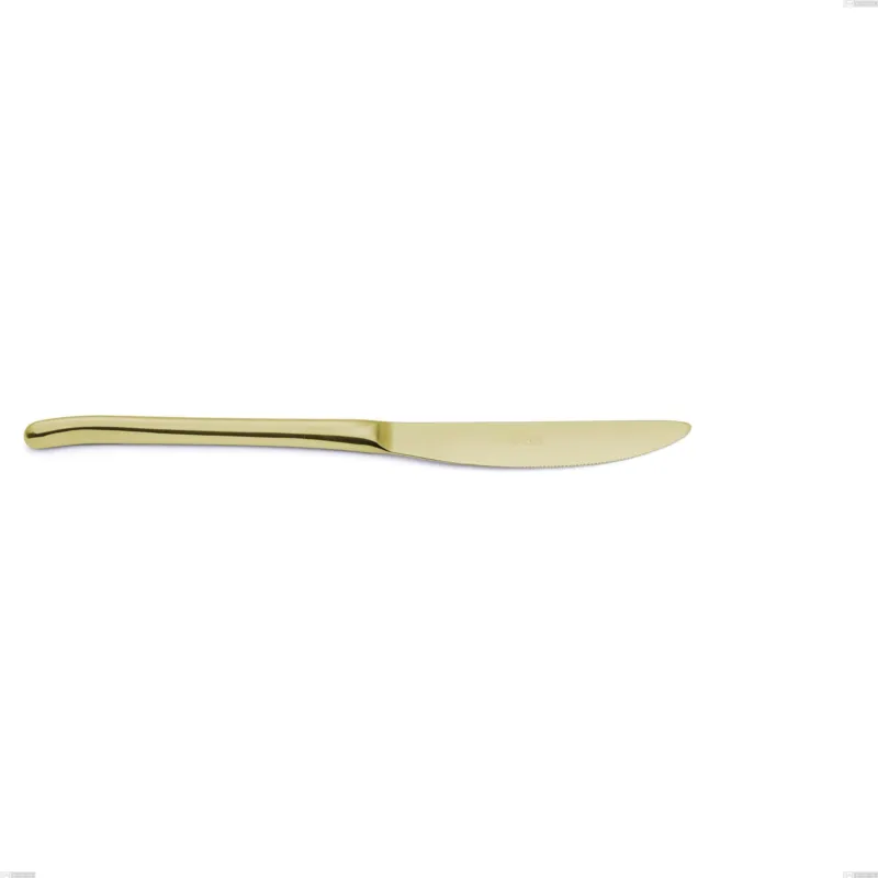 Coltello frutta Venice Tin Gold, Acciaio Inox 18-10 trattamento pvd oro, spessore 4 mm, lunghezza 220 mm Eme Posaterie Spedizione Espresso