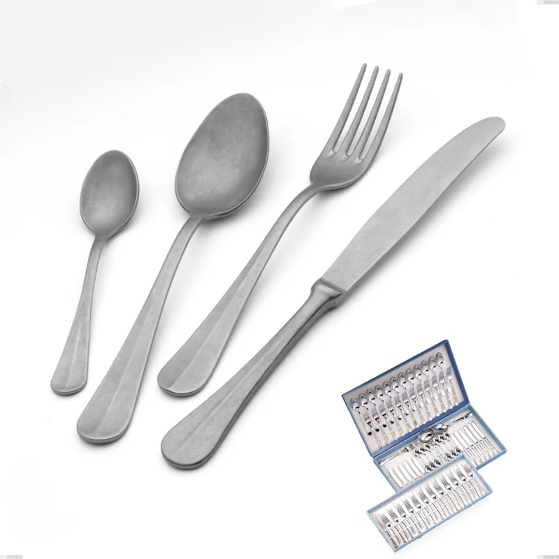 Offerta Limitata Servizio di posate 75 pezzi in astuccio regalo Royal Retro, Acciaio inox 18-10 finitura vintage, spessore 2.5 mm Eme Posaterie