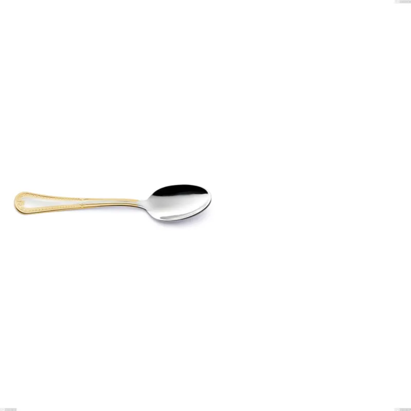 Occasione Imperdibile Cucchiaino moka Firenze oro, acciaio 18-10, oro 24 carati , spessore 2.5 mm, lunghezza 113 mm Eme Posaterie