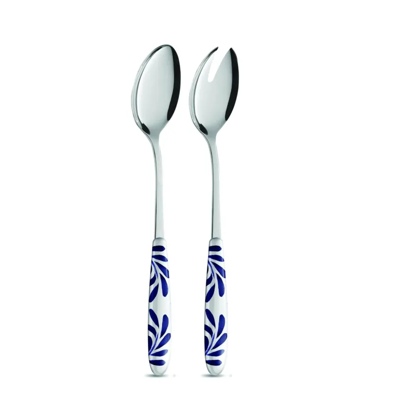 Coppia insalata Santorini, inox 18/c (aisi430), manico in nylon adatto alla lavastoviglie Touch-Mel Ultima Occasione
