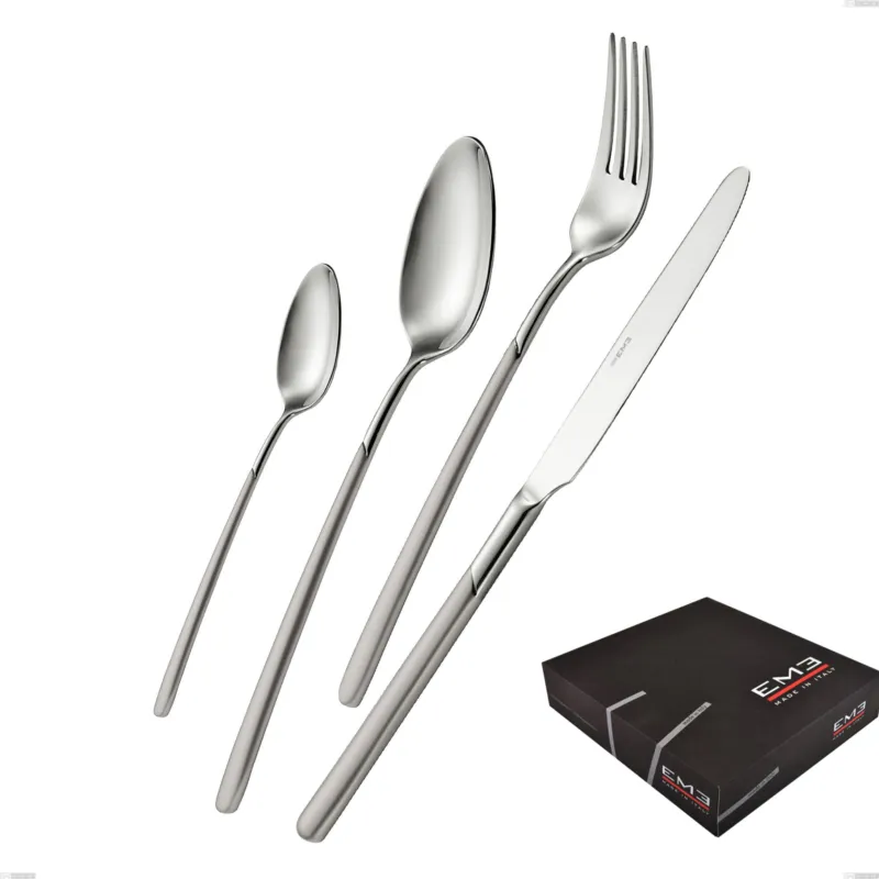 Confezione regalo 49 pezzi Celtika sabbiato, Inox 18.10 (AISI304), spessore 5.00 Eme Posaterie Offerta Limitata