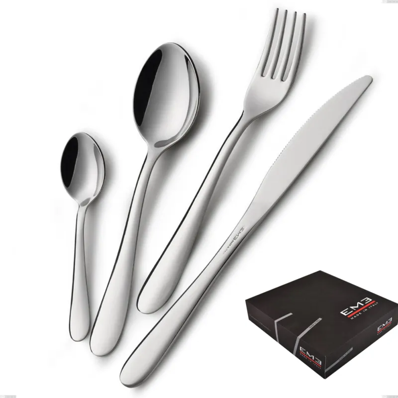 Ultimissimo Modello Confezione regalo 49 pezzi coltello economico Segno, Acciaio inox 18/10 (AISI304), spessore 1.8 mm Eme Posaterie