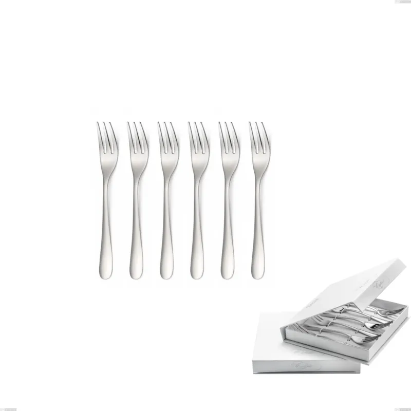 Popolare Confezione a libro 6 pezzi forchette dolce Segno, Acciaio inox 18/10 (AISI304), spessore 1.8 mm Eme Posaterie