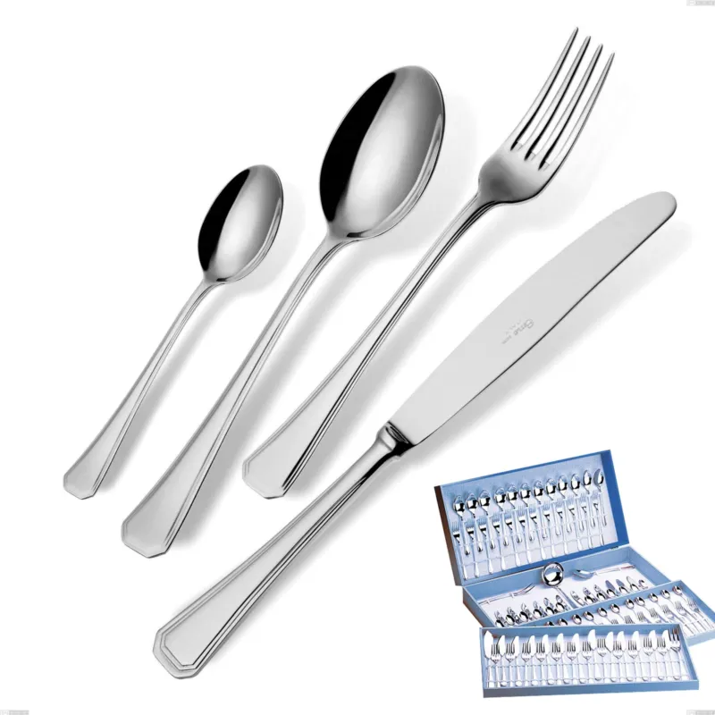 A Buon Prezzo Servizio di posate 113 pezzi in astuccio regalo Savoia, Acciaio inox 18.10 (AISI304), spessore 2.5 mm Eme Posaterie