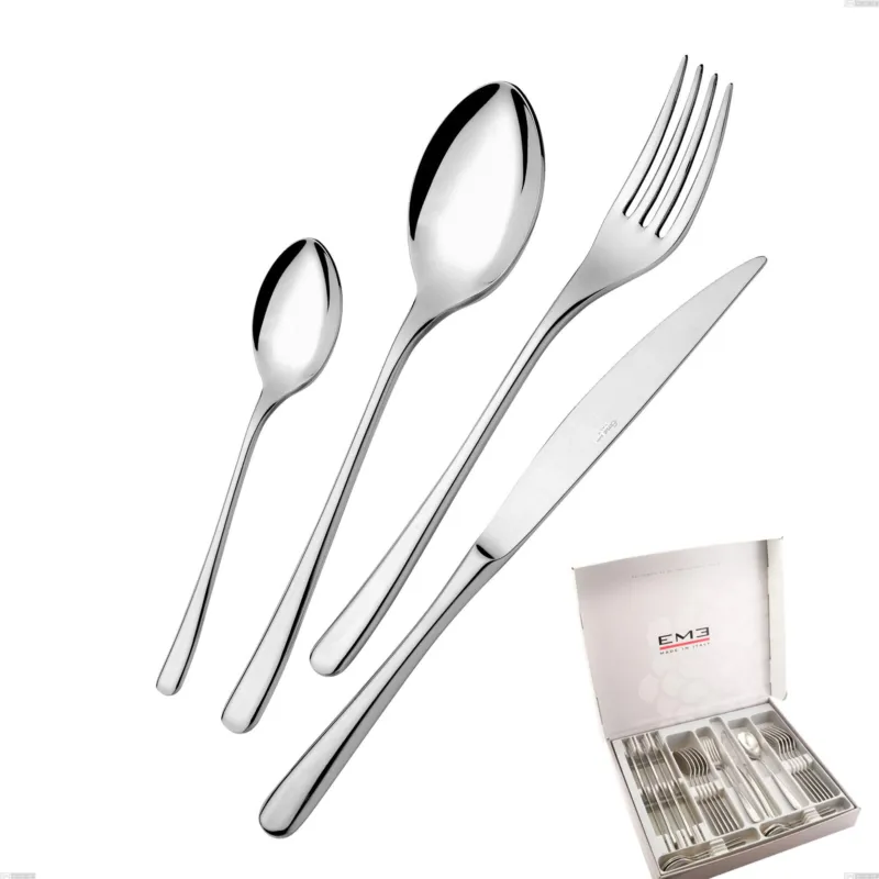 Cofanetto 24 pezzi Opera, Acciaio inox 18/10 (AISI304), spessore 5.00 mm Eme Posaterie Acquista Ora