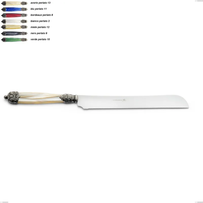 Coltello panettone Mirage, Acciaio inox 18.10 (AISI 304) Eme Posaterie avorio perlato 13 Vendita Finale