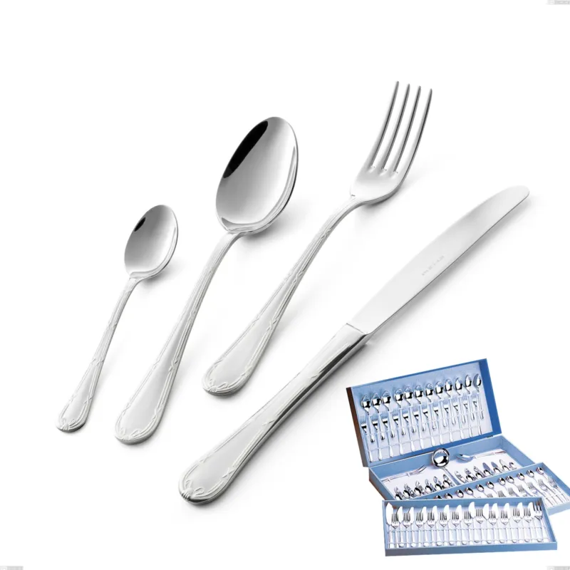 Quantità Limitata Servizio di posate 113 pezzi in astuccio regalo Luigi XVI, Acciaio Inox 18.10 (AISI304), spessore 3.00 mm Eme Posaterie