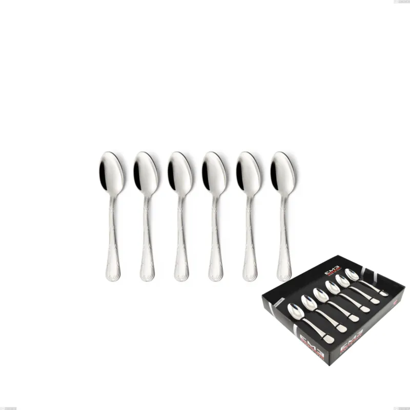 Confezione vetrina 6 pezzi moka Luigi XVI, Acciaio Inox 18.10 (AISI304), spessore 3.00 mm Eme Posaterie Affare
